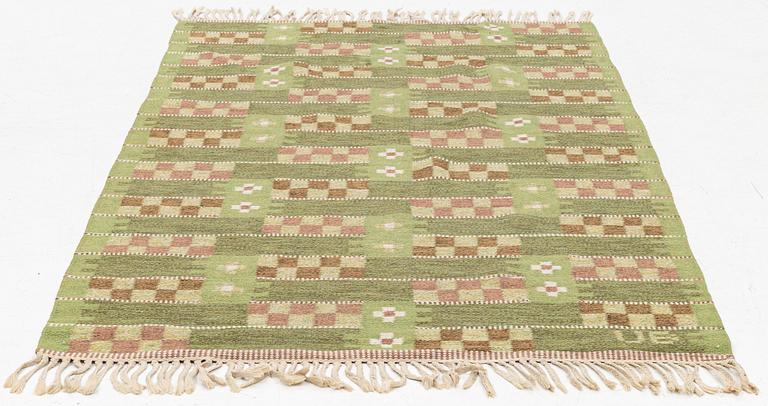 Ulla Brandt, matta, rölakan, sign UB,  1900-talets andra hälft. Ca 205 x 130 cm.