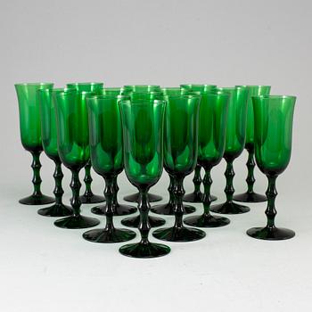 SIMON GATE, 16 champagne glasses, 'Salut', Orrefors Sandvik.