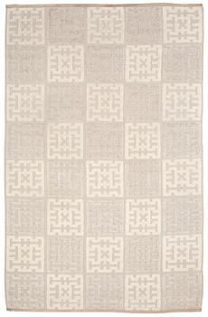 866. CARPET. Knotted pile in relief. 219 x 142 cm. Sweden the first half of the 20th century.