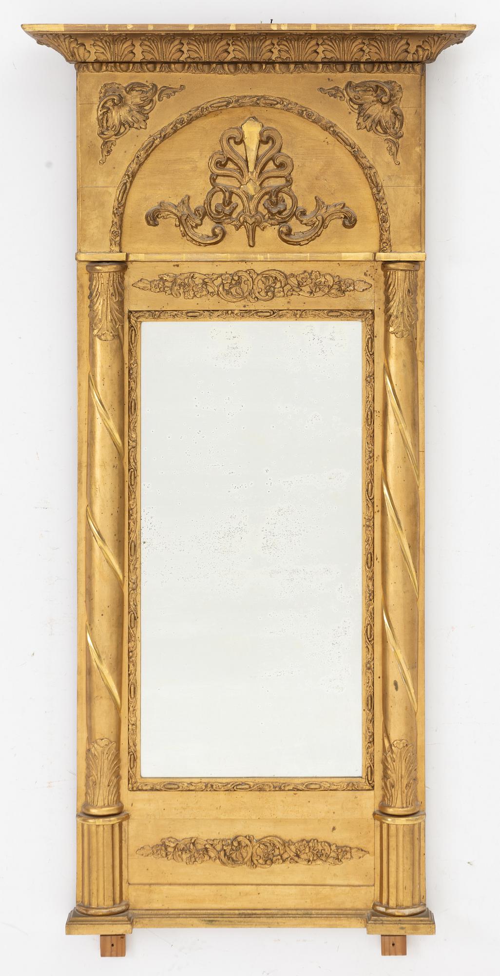 Spegel med konsolbord, senempire ca 1830-40-tal.