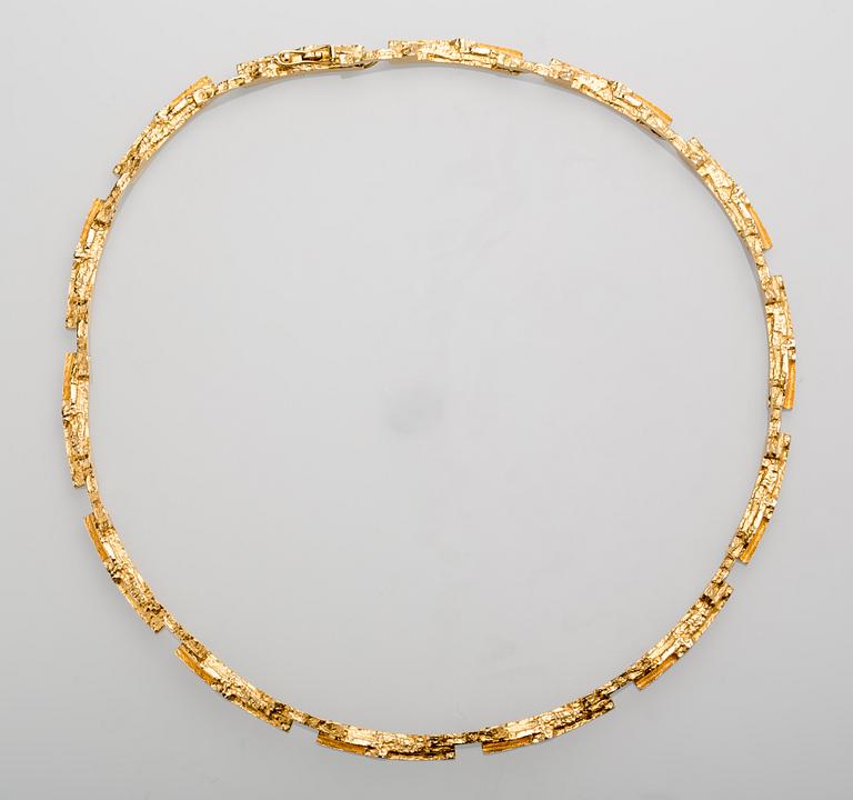 COLLIER, 18 K guld, Björn Weckström, Lapponia, 1981. Vikt ca 36 g.