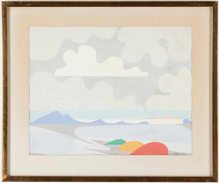 VILHELM BJERKE-PETERSEN, blandteknik, signerad V.B.K och daterad -55.