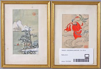 SIDENMÅLNINGAR, 5 st. Kina.