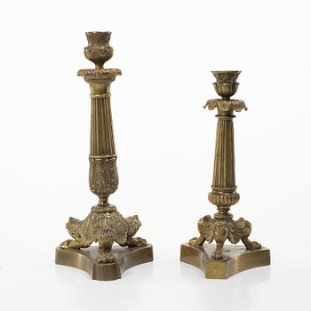 Two similar candlesticks, France, 19th century.