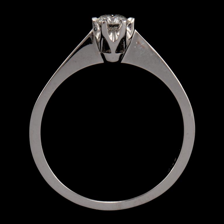 RING, 18k vitguld med briljantslipad diamant, 0.25 ct, Iduna, Varberg. Vikt 3 g.