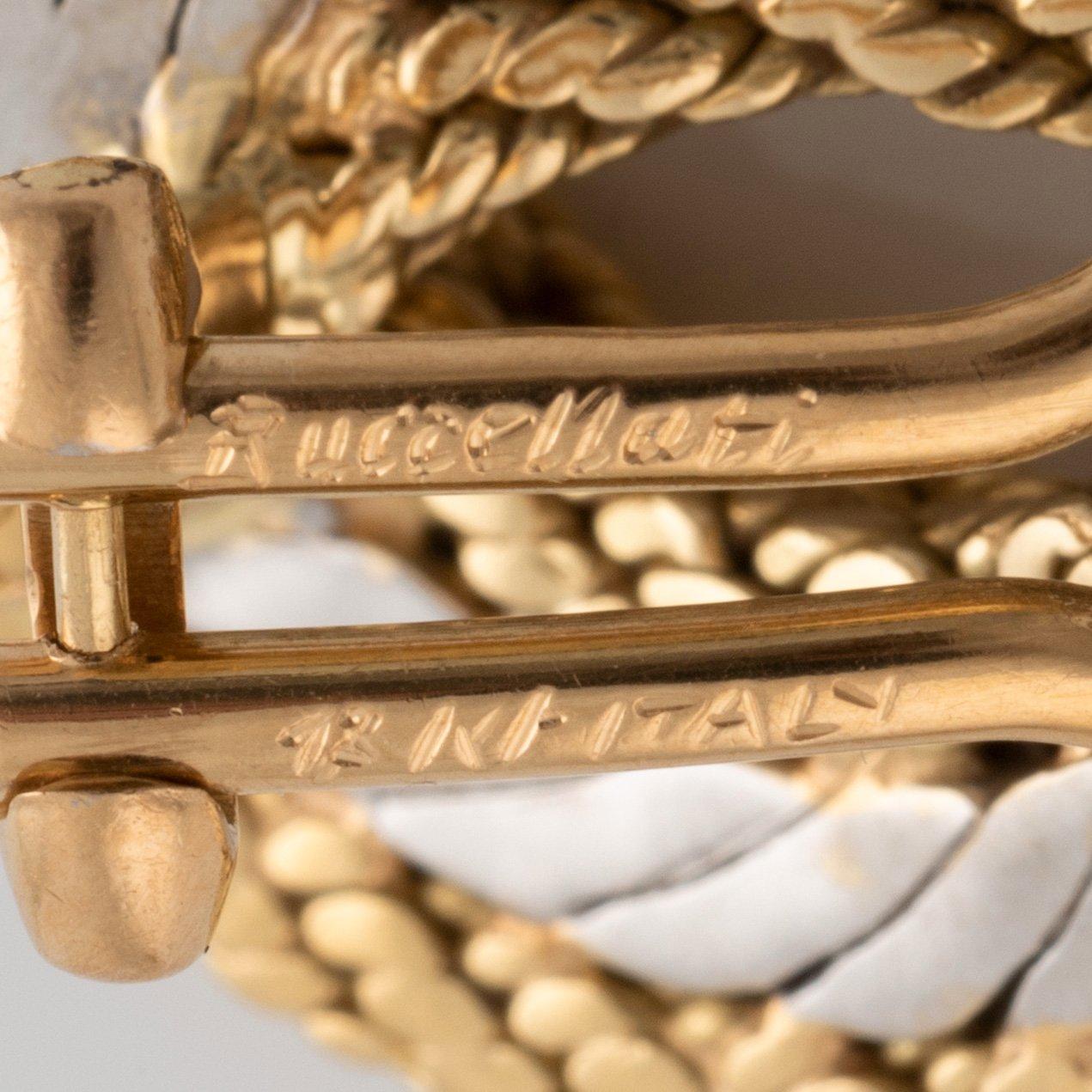 A pair of 18K gold Buccellati earrings.