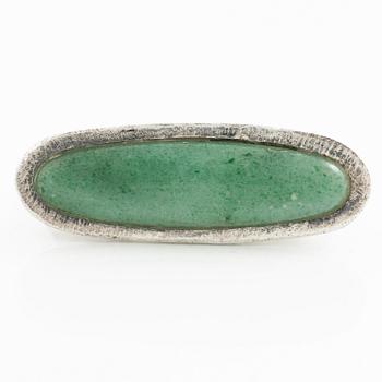 PA Lundahl-Terrs, a ring, silver with quartz, Växjö 1966.