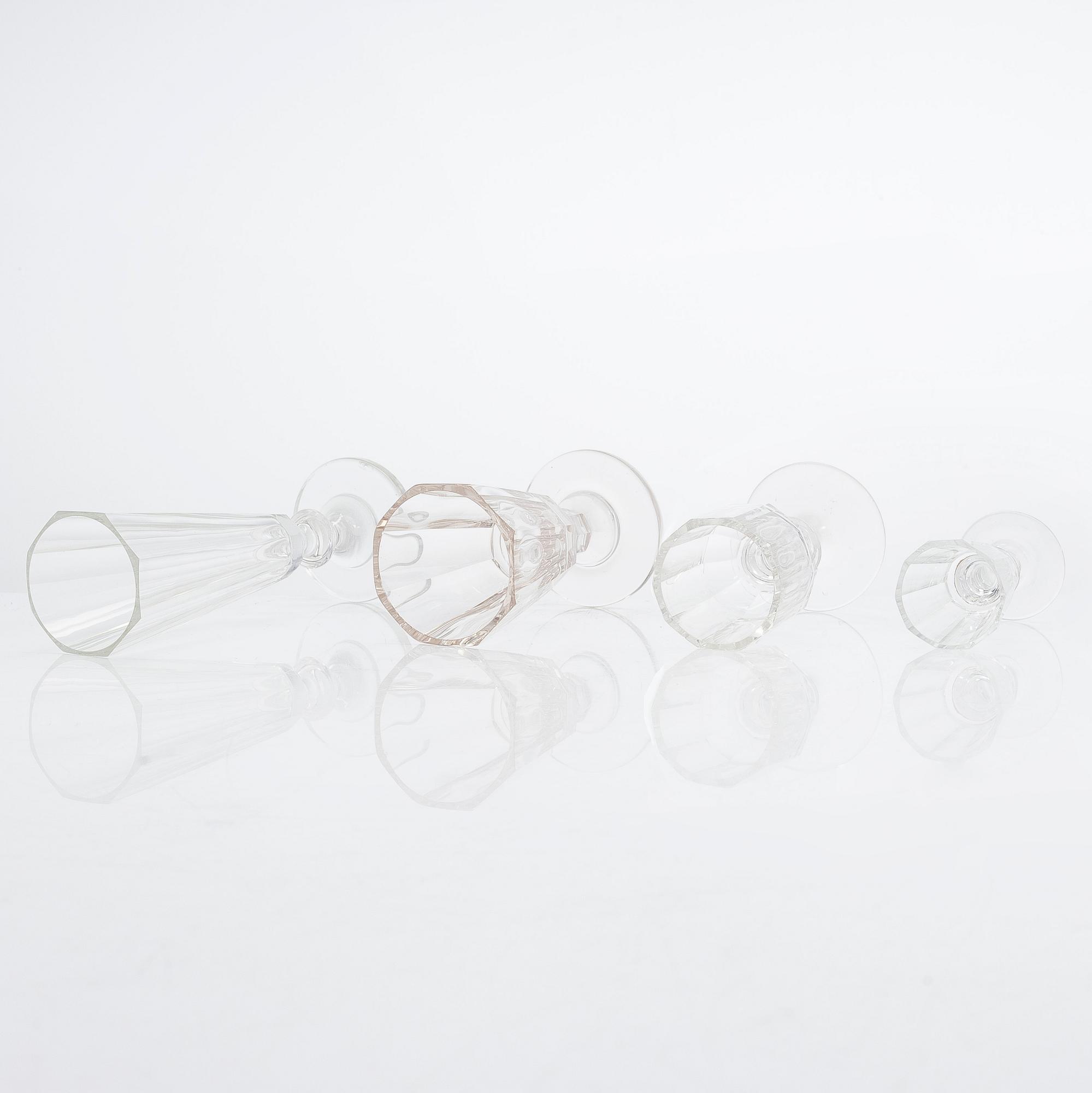 A set of 65 glasses, 20th Century.