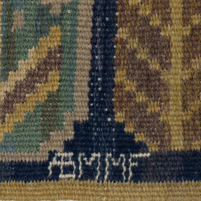 Märta Måås-Fjetterström, a flat weave, 'Medaljongerna', signed ABMMF, ca 40.5 x 64 cm.