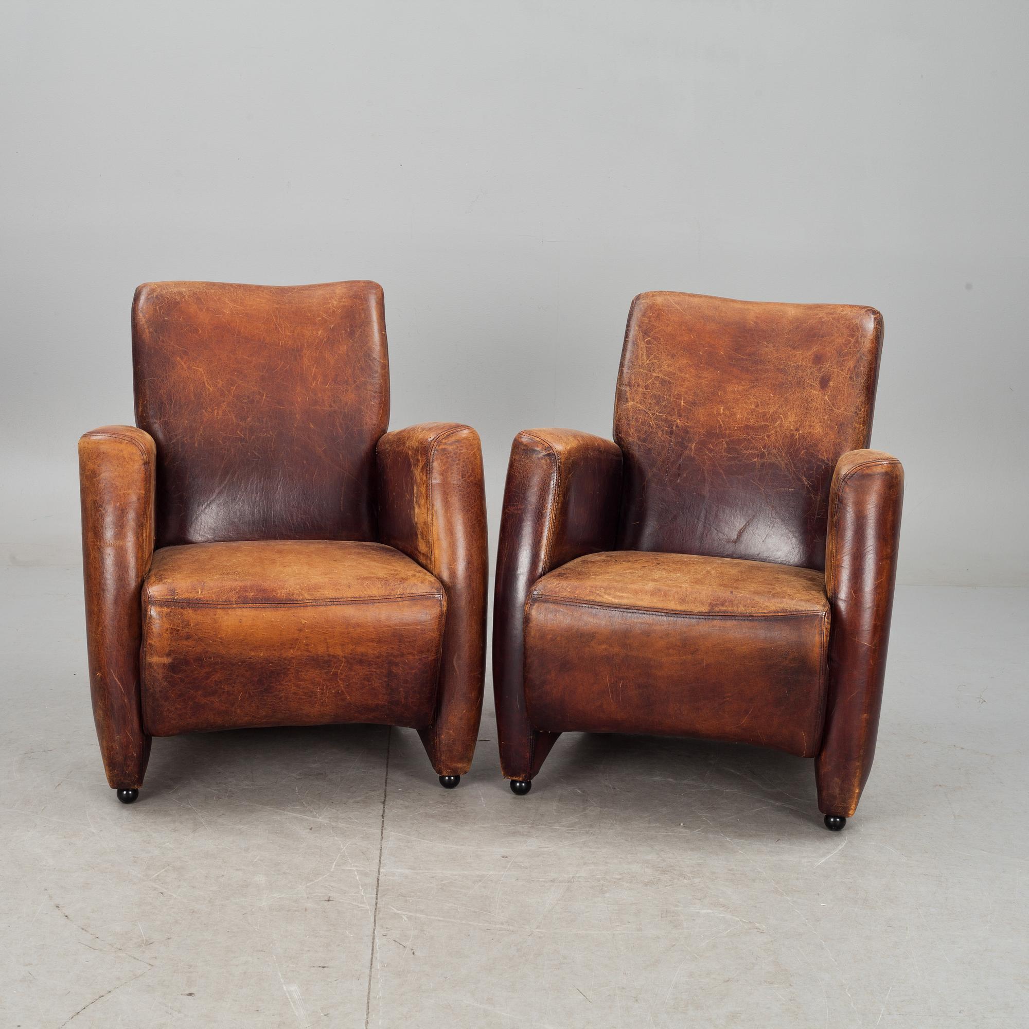 FÅTÖLJER, ett par, 1900-talets mitt.