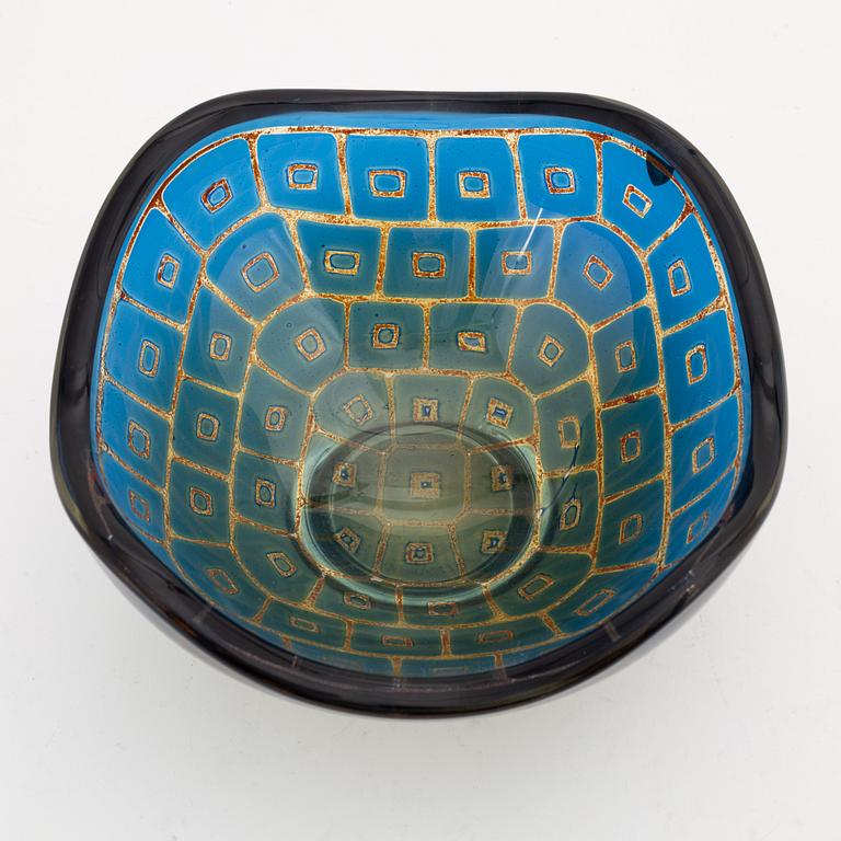 Sven Palmqvist, a 'Ravenna' glass bowl, Orrefors, Sweden, probably 1960-70s.