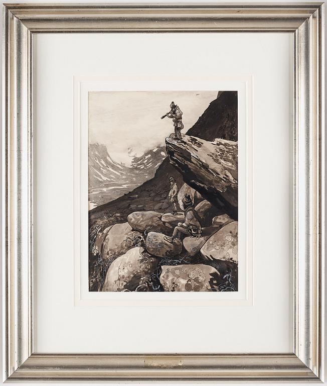 John Bauer, Samepojkar i höglänt terräng.