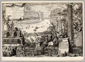 FRANCESCO PIRANESI, etsning. "Scenographia campi martii".