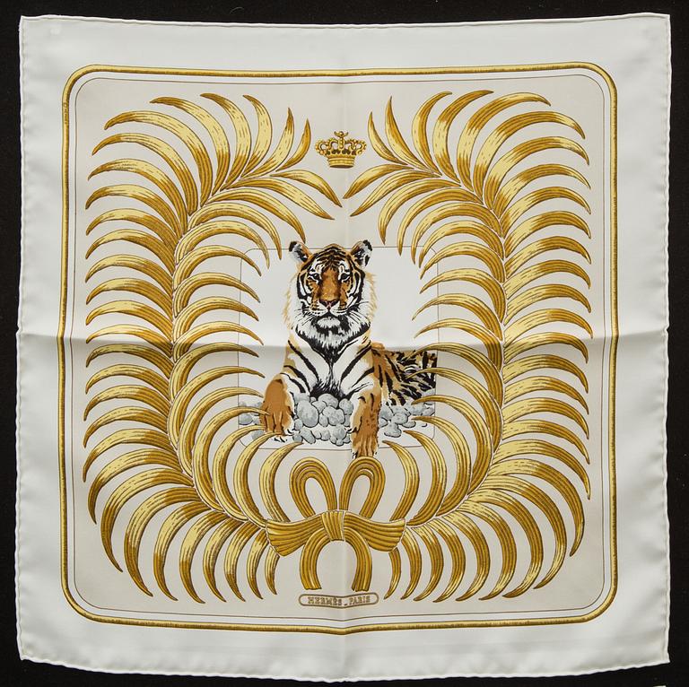 SCARVES, 2 st, "Tigre Royal", Hermès.
