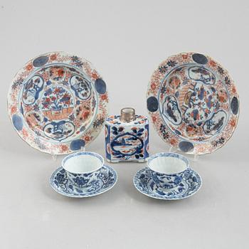 Parti porslin, 5 delar, Kina, Qingdynastin, 1700-tal.