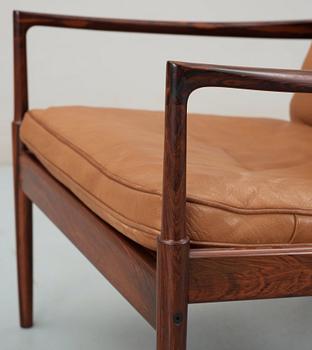 A pair of Ib Kofod Larsen 'Samsö' palisander armchairs by OPE Möbler, Sweden, 1960's.
