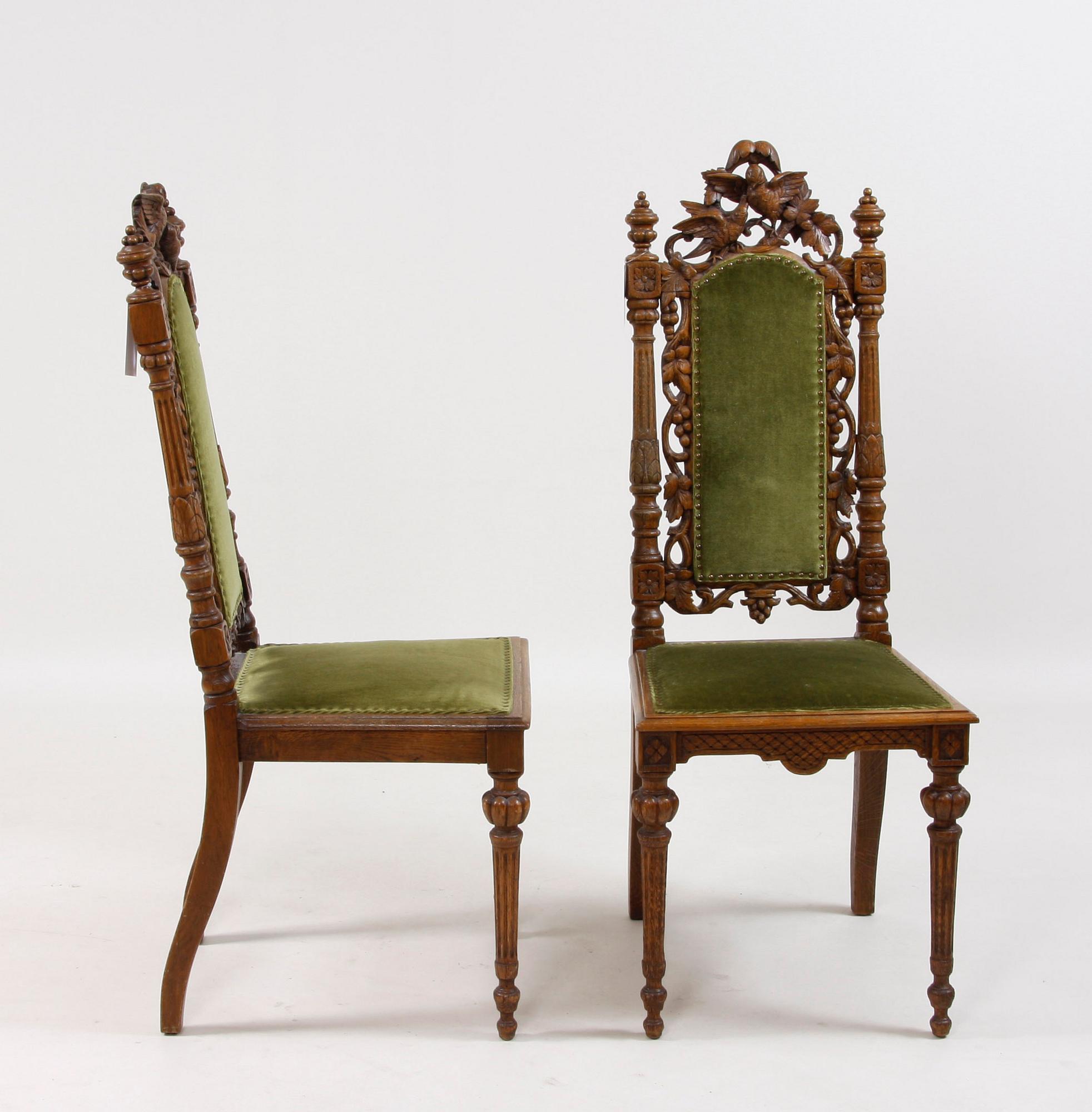 STOLAR, ett par, nyrenässans, 1800-talets andra hälft.