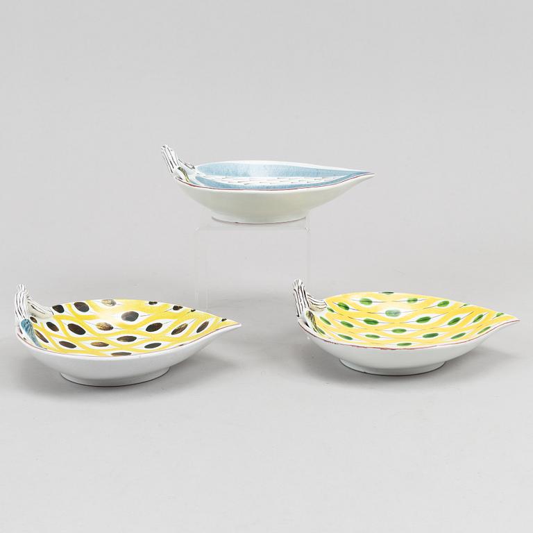 Stig Lindberg, 3 st, fajans, Gustavsberg studio.