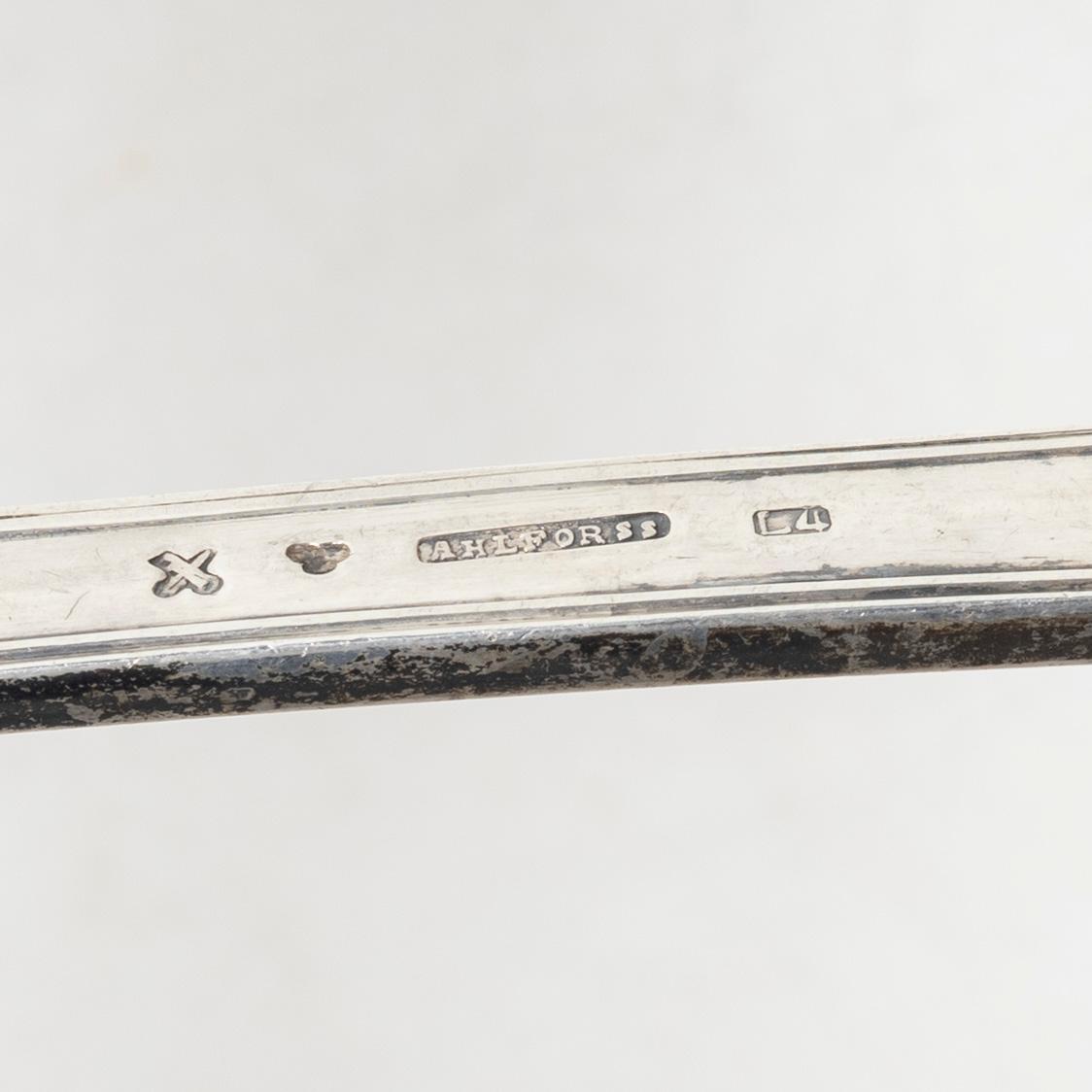 A Swedish soup ladle, mark of Johan Petter Ahlforss, Strängnäs 1841.