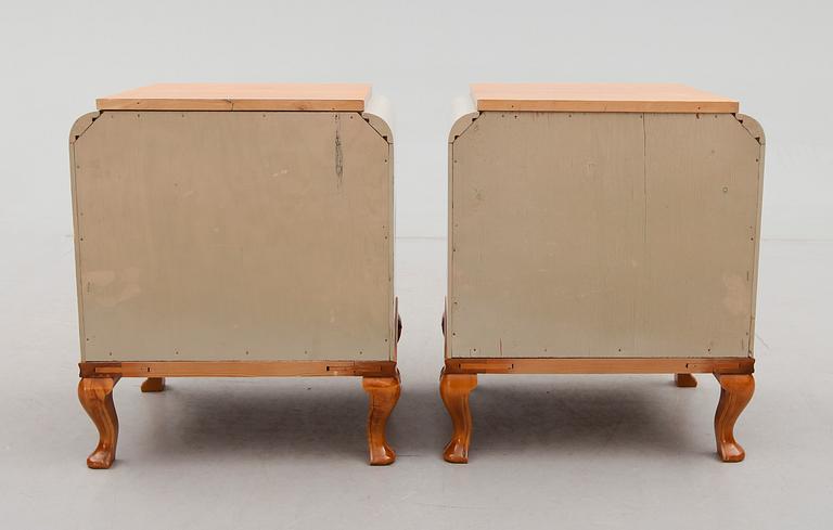 SÄNGBORD, 1 par, art déco, 1900-talets första hälft.