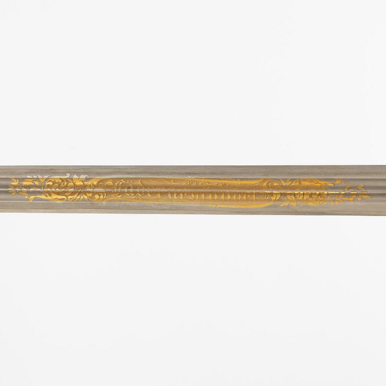 Sabre, Swedish, 1899 pattern, for infantry officer. with scabbard.