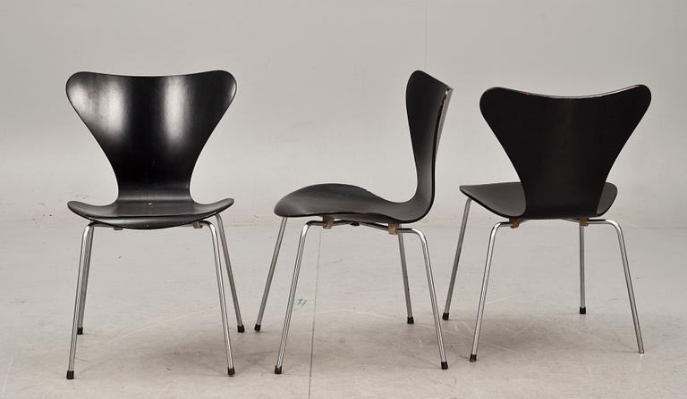 STOLAR, 6 st, "Sjuan", Arne Jacobsen, Fritz Hansen.
