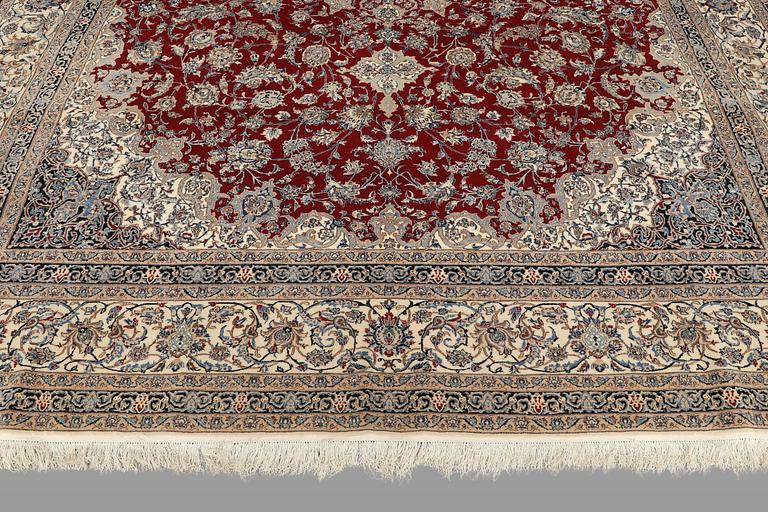 Rug, Nain, part silk, 372 x 260 cm.