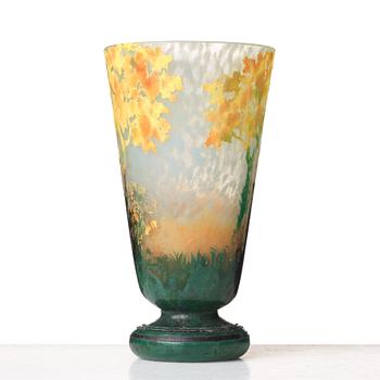 Daum, an Art Nouveau cameo glass vase, Nancy France.