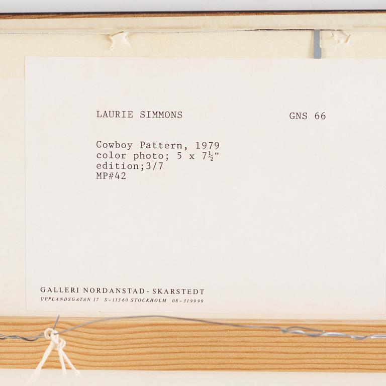 Laurie Simmons, "Cowboy Pattern", 1979.