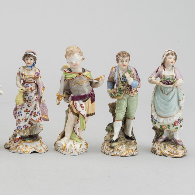 EIGHT EUROPEAN FIGURINES 19th/20th century.