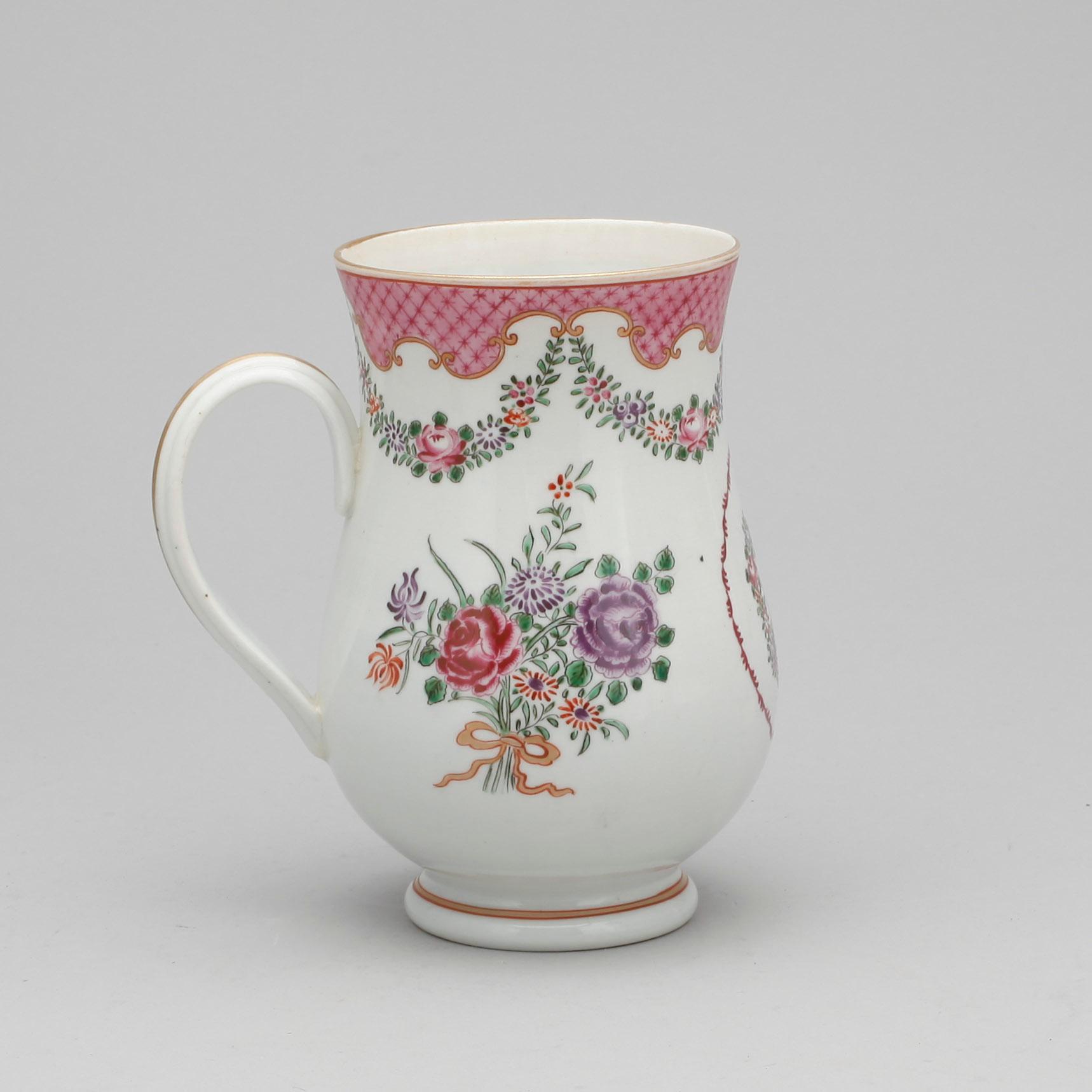 MUGG, porslin, möjligen Samson, Frankrike, 1800-talets slut.