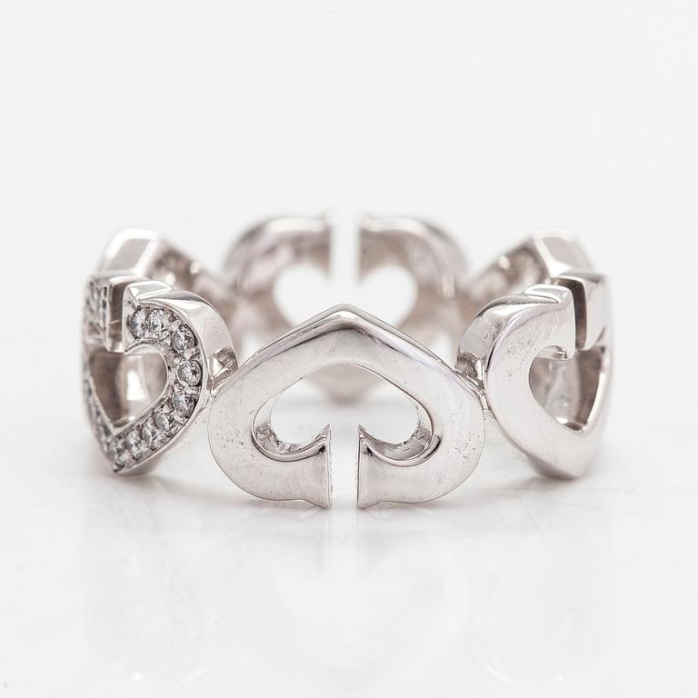 Cartier, ring, "C de Cartier", 18K vitguld och diamanter ca 0.10 ct totalt.