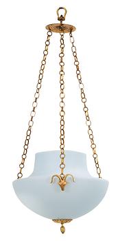 A late Gustavian early 19th Century one-light hanging lamp.