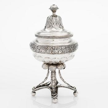 Henrik Johan Törnroth, sockerskål, silver, Åbo 1842.