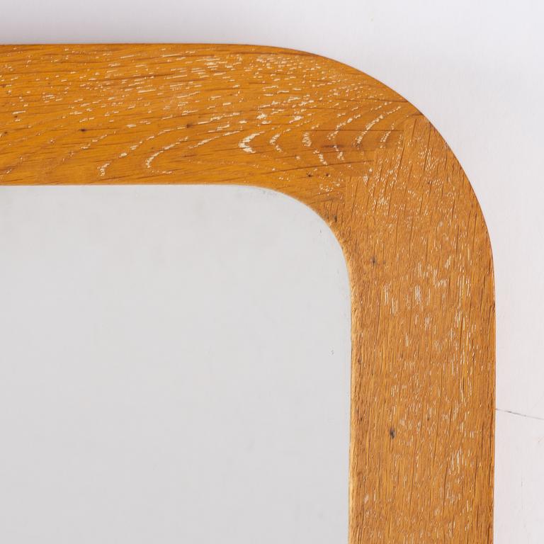 A mirror with oak frame from Ateljé Glas &Trä, Hovmantorp, 1960s.