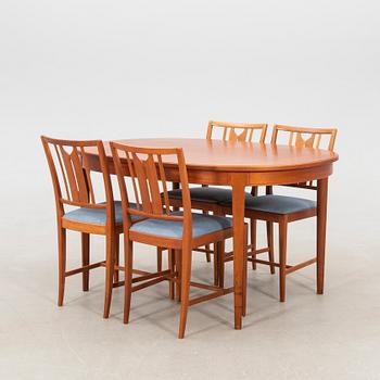 Carl Malmsten, dining set 5 pcs "Herrgården", Bodafors, second half of the 20th century.