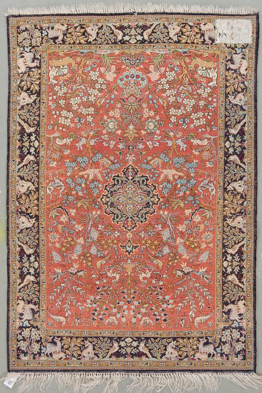 MATTA, Ghom, semiantik figural, part silk. Ca 155x108 cm.