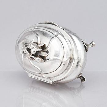 Petter Davidsson, sockerskrin, silver, Norrköping 1750. Rokoko.