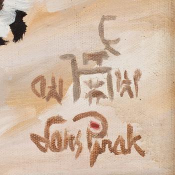 LARS PIRAK, olja på pannå, signerad.