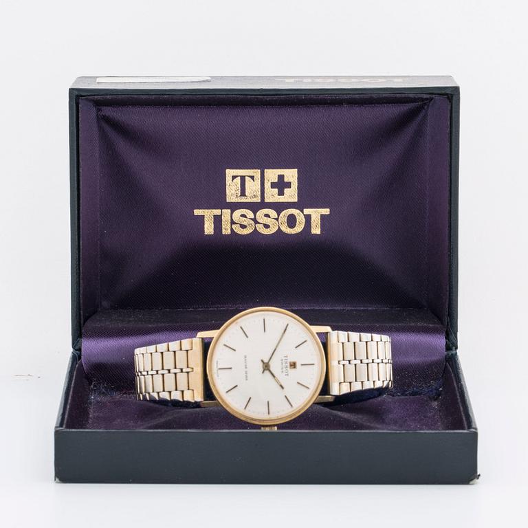 TISSOT, Seastar Seven, 18K, wristwatch 34 mm 1980's.