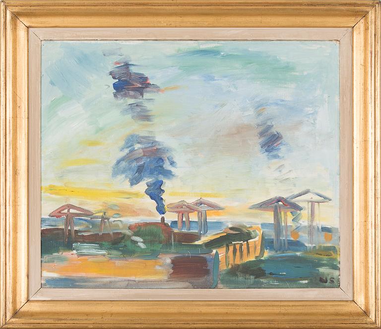 WALDEMAR SJÖLANDER, oil on canvas, signed WS.