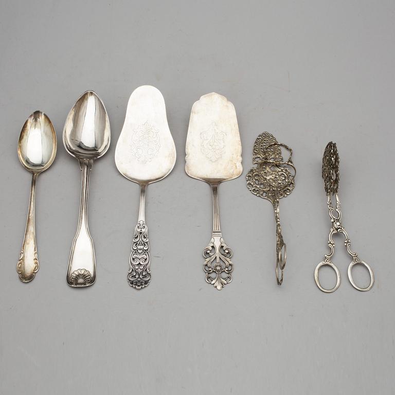 PARTI BESTICK, 18 delar. Silver. 1800-1900-tal. Tot ca 910 g.