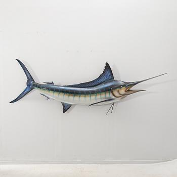 Fiskskulptur "Sailfish" 1900-talets andra hälft.