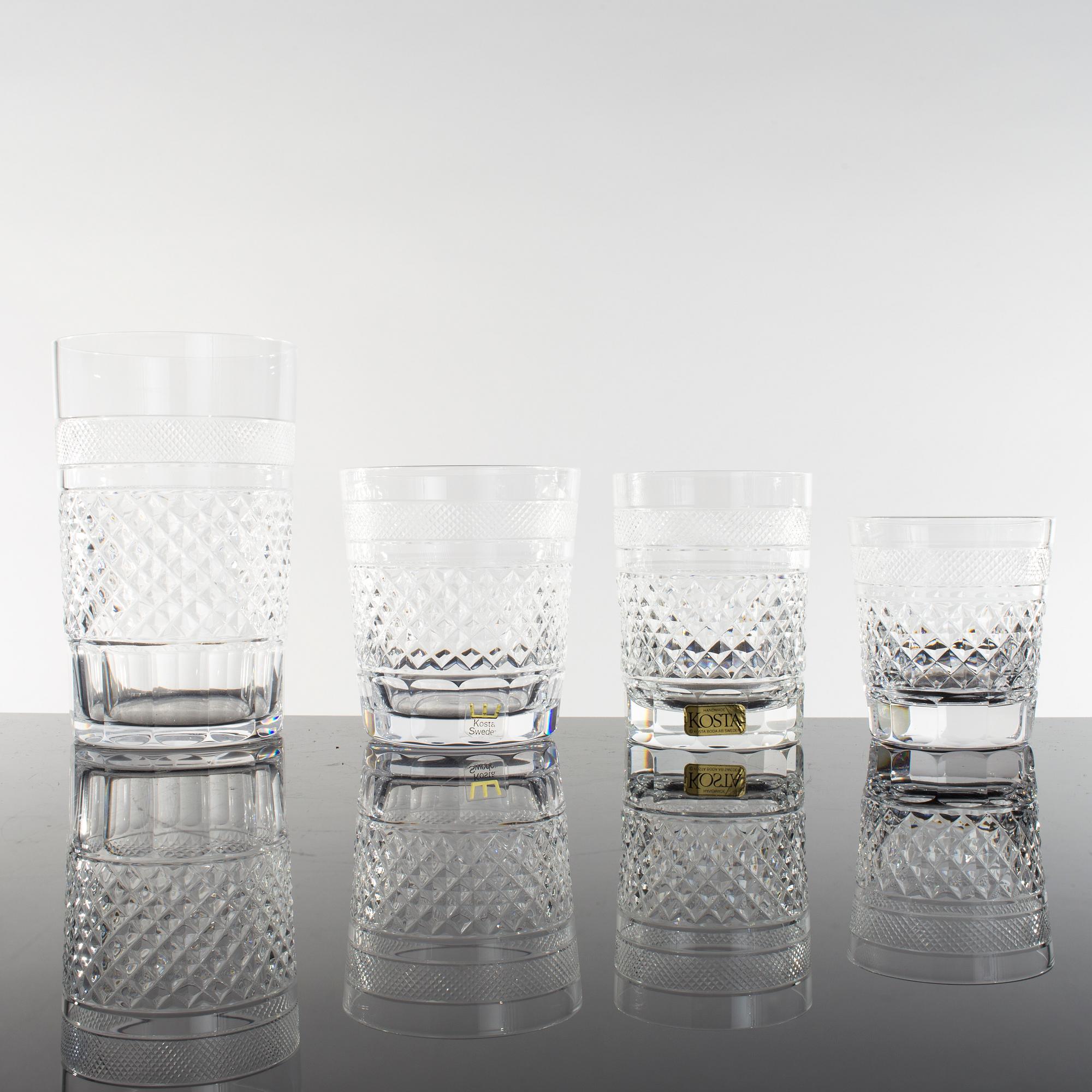 SERVIS, 165 delar, "Kent", Elis Bergh, Kosta Boda, 1900-talets mitt.