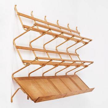 Bruno Mathsson, a birch and ash shelf, Firma Karl Mathsson, Värnamo, 1950s.