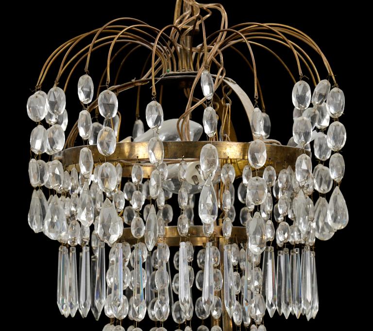 LJUSKRONA, gustaviansk stil, 1800-tal. Höjd ca 85cm.