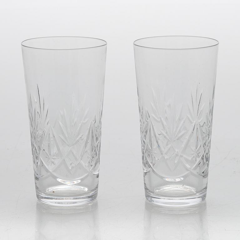 An 'Yrjö' crystal glassware set, 58 pieces, Riihimäen Lasi, Finland, latter half of the 20th century.