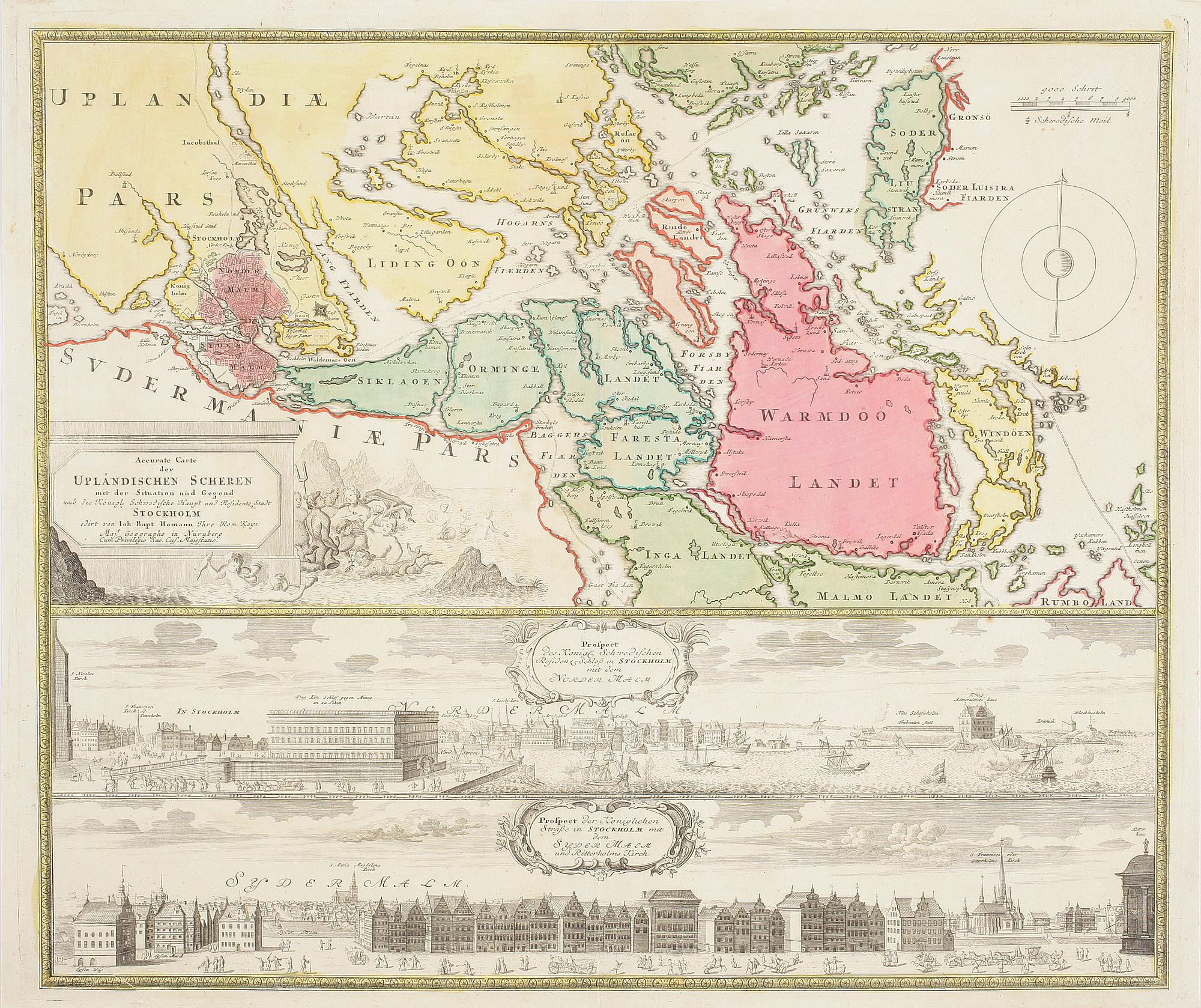 KARTA, Homann, 1700-tal.