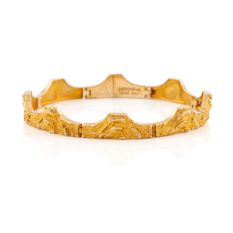 Björn Weckström, a bracelet, "Golden bridge", 14K gold, Lapponia 1971.