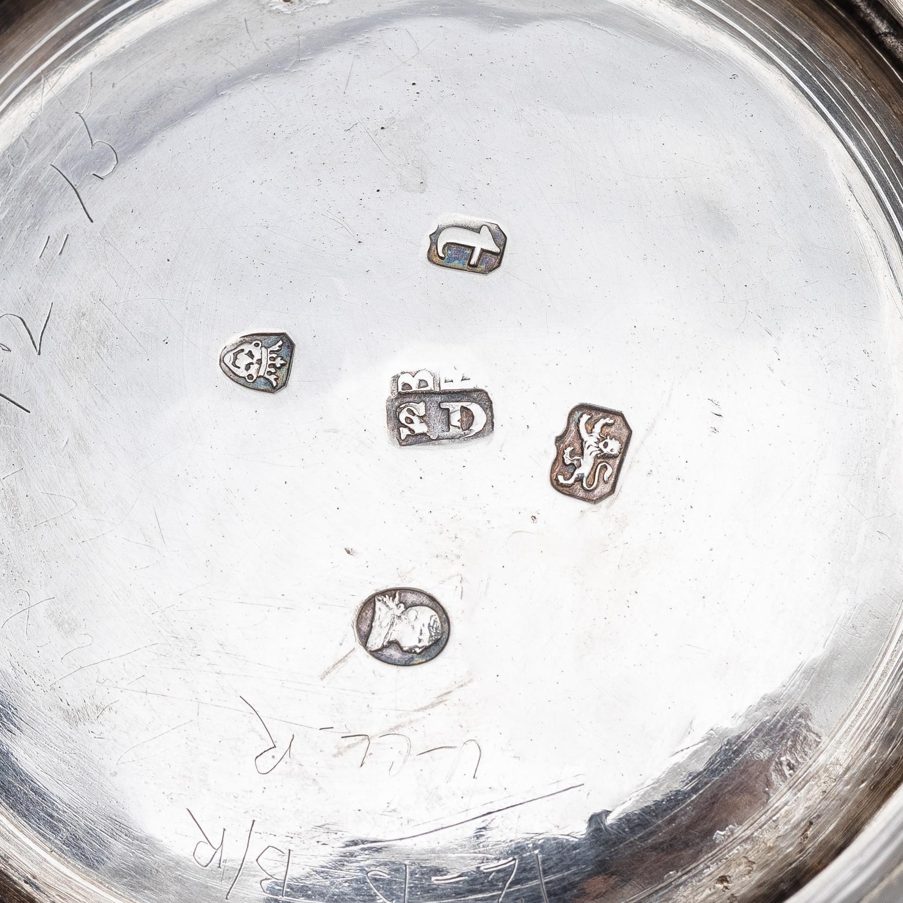 A silver mug, maker's mark probably Samuel Davenport, London 1794.